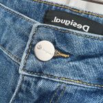 Desigual ‎ Boho Embroidered Crystal Embellished Straight Leg Jean US 4 New Photo 12