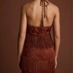 12th Tribe Tamsin Terracotta Jacquard Fringe Crop Top Photo 1