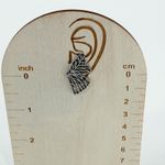 Silver Butterfly Wing Stud Earrings Photo 2
