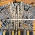 J. McLaughlin Gia Cape Sz M/L 100% Wool Reversible Animal Print Fringe Party Photo 9