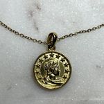 Roman Coin Style Necklace Gold over Sterling Silver Photo 1