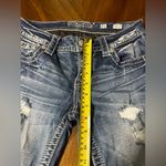 Miss Me Signature Straight Stretch Cuffed Jean Low Rise Size 25 Bling Pockets Photo 7