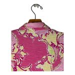 Lilly Pulitzer  Dress Women Medium Pink Floral Carolyn Ruffle Shirt Mini Boho Photo 5