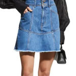 Veronica Beard Lavelle Seamed Denim Mini Skirt Size 8 Photo 0