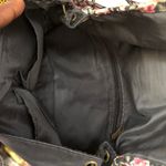 Fairy Boho Hippie Indie Grunge Goth Floral Leather Crossbody Messenger Shoulder Bag Purse Gold Tone Cargo Pockets Great condition Measurement in pics Black Photo 2