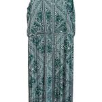 Maurice's 24/7 Green & White Printed Strappy Back Maxi Dress Photo 5
