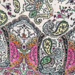 Daniel Rainn  Women Sleeveless Paisley Floral Colorful Chiffon Blouse Medium Whit Photo 6