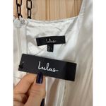 Lulus NWT  Bubbly Love White Taffeta Corset Mini Dress Bridal Shower Party Size L Photo 3