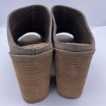 Call it spring suede peep toe mules stack heeled women’s Size 7.5 Galerassi Photo 6