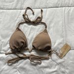 Cabana Del Sol NWT  Womens Size Large Bikini Bottom Top Set Brown Summer Beach Photo 1