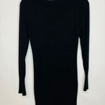 Black Sweater Dress Cable Knit Long Sleeve Sz Medium Photo 6