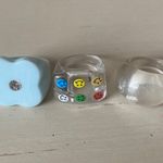 Francesca's NWOT  Lily smiley dome resin ring set of three  Photo 3