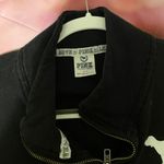 PINK - Victoria's Secret Love Pink Black Quarter Zip Sweatshirt Photo 2