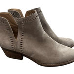 Lucky Brand Bustina Suede Bootie Womens Size 9 Taupe Ankle Cutout Western Fall Photo 0