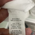 Theory  Top Icon Shirting Off Shoulder Blouse White Cotton Shirt Small Photo 4