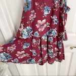 Altar'd State Altar’d State Burgundy Floral Romper Photo 2