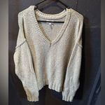 Lucky Brand Women’s Heather Green V-Neck Sweater Relaxed Fit Photo 0