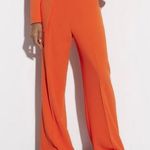 ZARA  Flat Front Wide Leg Orange Trousers Size S NWT Photo 0