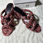 Rebecca Minkoff Size 9M Red Floral Amandine Strappy Sandals Heels Coastal Resort Photo 2