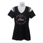 Laughlin River Run motorcycle riding biker tee Tshirt women’s size L‎ Black Size L Photo 1