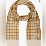 Timberland  Women’s Plaid Knit Scarf in Wheat O/S NWT Photo 1