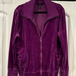 Soma  Purple Velour Zip Up Jacket Size XL‎ Photo 0