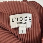 L'idee Soiree One Shoulder Long Sleeve Midi Dress in Chocolate Size 8 Brown Photo 5