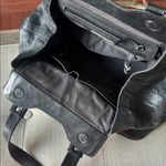 Kenneth Cole New York Black Word Embossed Silver Hook Clasp Shoulder Bag Photo 6