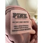 Victorias Secret Pink Womens Shirt Size XS Long Sleeve Mauve Tie Stripe Tee Dog Photo 5