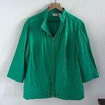 Chico's Zenergy Green Front Zip Jacket Half Sleeve Athelisure Active Sporty 3/XL Photo 0