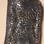Lulus LULU’S Thrill Me Black And Gold Leopard Print Surplice Dress Photo 1