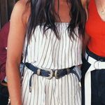 LA Hearts Black & White Striped Romper  Photo 0