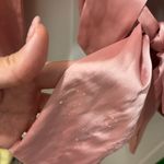 Revolve Pink Satin Tie Back Crop Top Photo 4