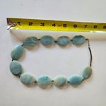 Amazonite Flat Polished Necklace 16" Blue Photo 4