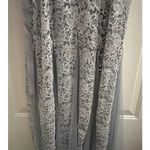 Candalite  Long‎ Lace Silver Elegant Dress Size L  Gown Prom Wedding Photo 1