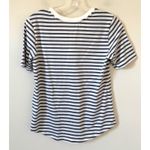 Universal Standard V-Neck Striped T-Shirt White Gray Size 00-0 Photo 1