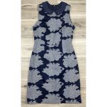 Anthropologie ‎ Let Me Be Rain Garden Sheath Beaded Appliqué Dress Size 4 Photo 3