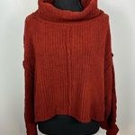 Free People Women's Be Yours Pullover Cowl Neck Sweater in Cranberry Photo 3