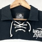 Lurking Class Womens Crop Top Shirt Size M Lace Up Goth Emo Punk Skater Black Size M Photo 2