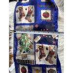 Liz Claiborne Silk Blue Holiday Patterned Scarf Photo 6