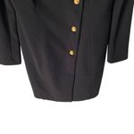 White House | Black Market Black Long Sleeve Blazer Dress size 8 Gold Buttons Photo 6