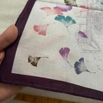 Ginko leaf printed bandana 0308 Purple Photo 1