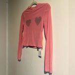 Pink rhinestone heart top NWT Size M Photo 1