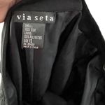 Vintage Via Seta Black Silk‎ Pants Size 12 Photo 4
