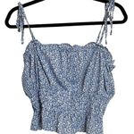 She & Sky Floral Tank Top Royal Blue Women’s Medium Photo 0