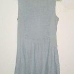 Lungo L'Arno Linen Sleeveless Shift Dress-Small-Lattice Yoke-Pockets-Sage Green Photo 6