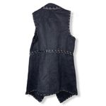 Carmen Marc Valvo  Black Faux Suede Vest Photo 7