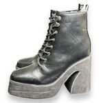 Koi Womens Chunky Platform Lace Up Army Combat Ankle Booties Size 5 EUC Photo 0