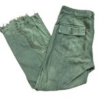 Free People  Stormbringer Green Distressed Utility Straight Leg Pants Sz 29 Boho Photo 3