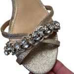 Like New Jewel Badgley Mischka Rhinestone Glitter Heels Gold Size 5.5 Photo 2